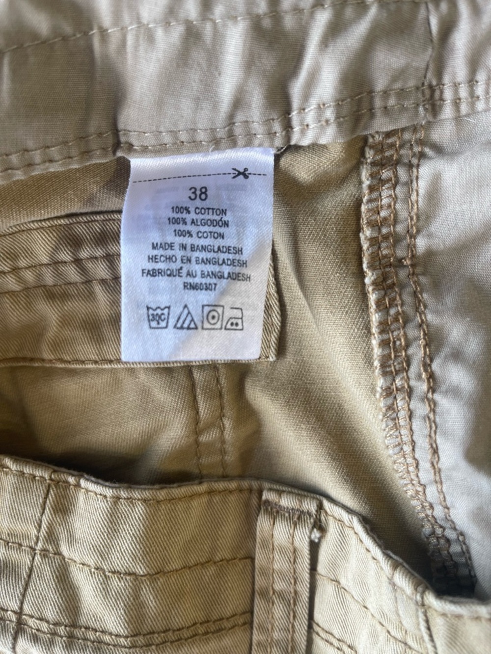 UNIONBAY Men’s Cargo Shorts - Khaki Tan - Picture 6 of 7